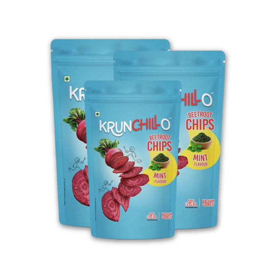 KRUNCHILLO BEETROOT MINT FLAVOUR GLUTEN FREE CHIPS 50G