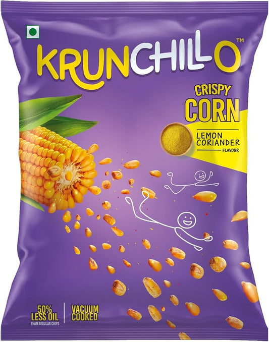 KRUNCHILLO CRISPY CORN LEMON CORIANDER FLAVOUR GLUTEN FREE 60G