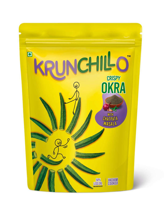 KRUNCHILLO CRISPY OKRA WITH CHATPATA MASALA GLUTEN FREE CHIPS 50G