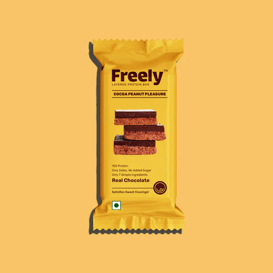 FREELY LAYERED PROTEIN BAR COCOA PEANUT BUTTER NO ADDED SUGAR 44G