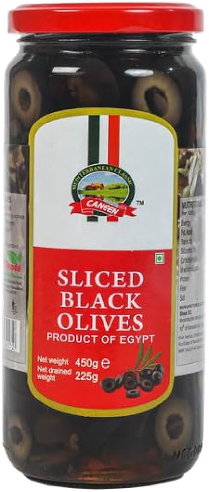 FIRST CHOICE SLICE BLACK OLIVES 450 GM