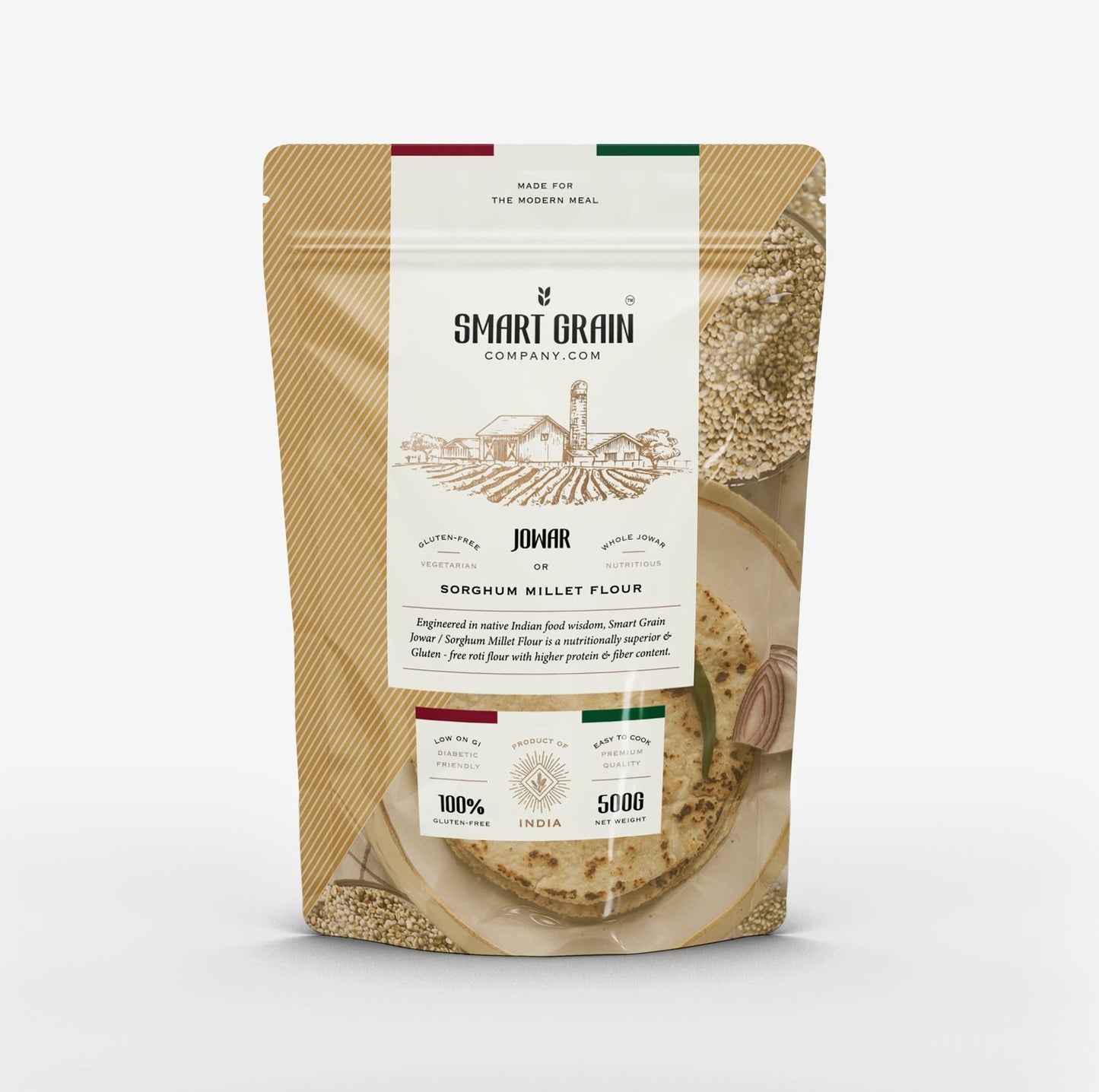 SMART GRAIN JOWAR SORGHUM MILLET FLOUR 500GM