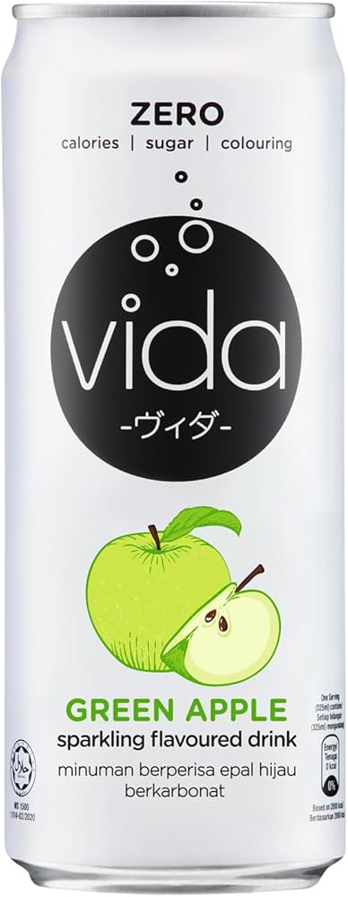 VIDA ZERO SUGAR GREEN APPLE 325 ML