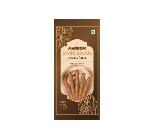 Maddox Swirlicious Coffee Cream Wafer rolls 62.5 gm