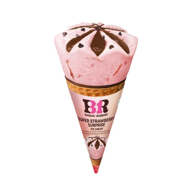 BASKIN ROBBINS SUPER STRAWBERRY CONE 110 ML