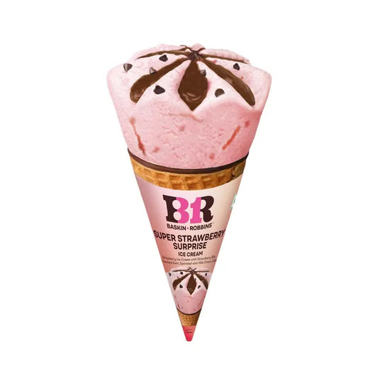 BASKIN ROBBINS SUPER STRAWBERRY CONE 110 ML