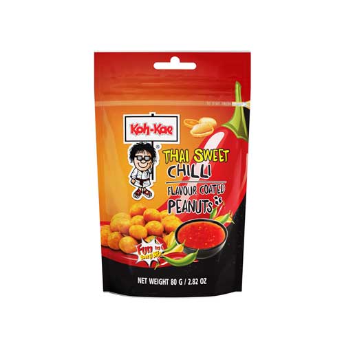KOH KAE THAI SWEET CHILLI FLAVOUR COATED PEANUTS 80GM