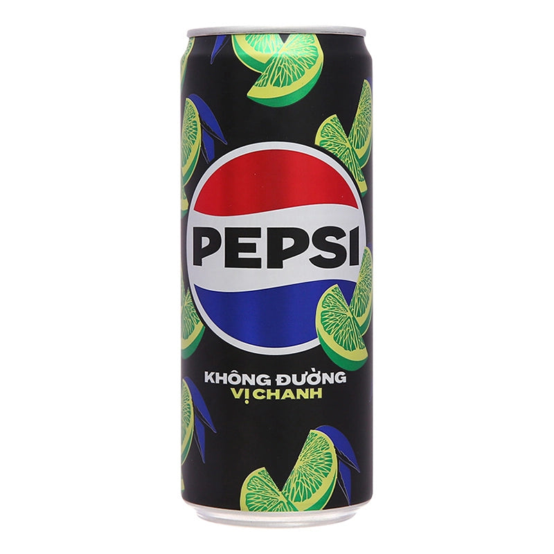 PEPSI CAN KHONG DUONG VI CHANH 320 ML