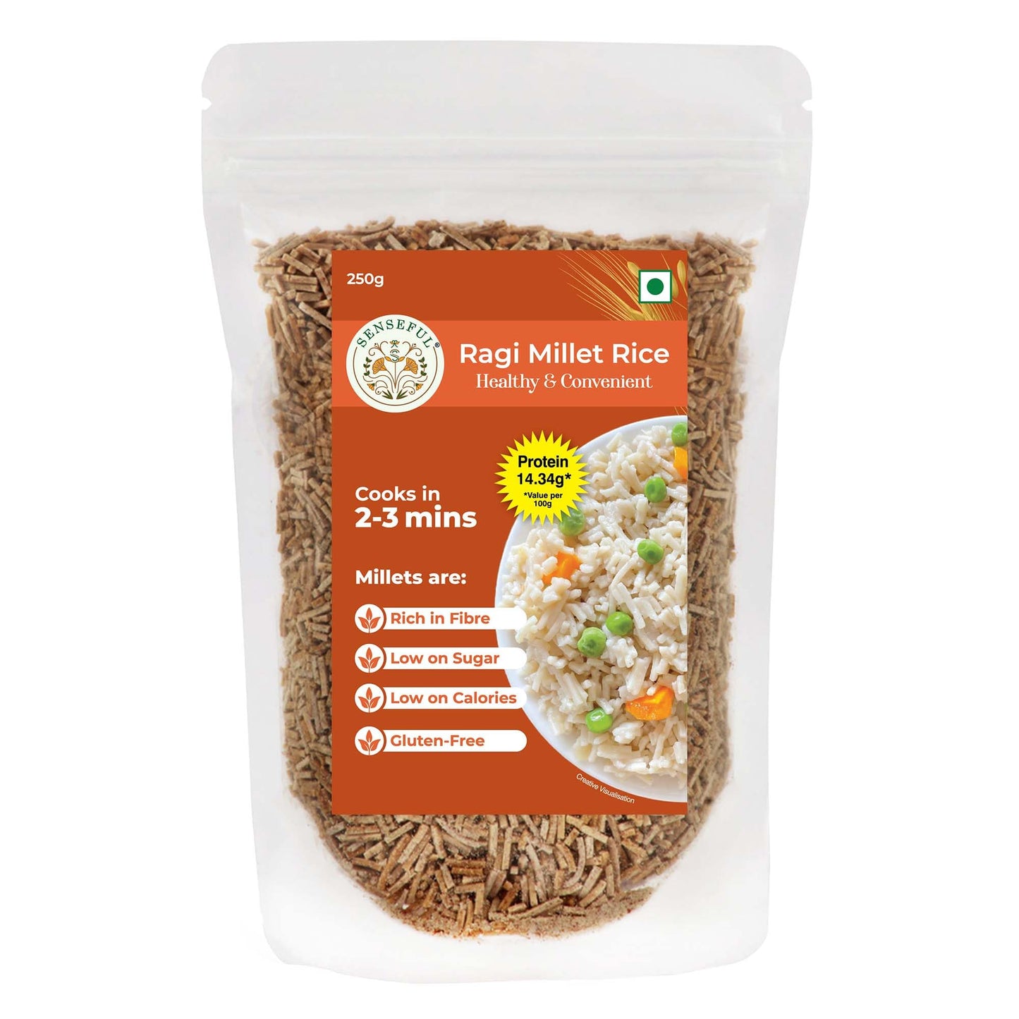 SENSEFUL RAGI MILLET RICE 200 GM