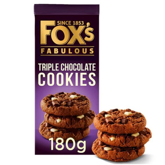 FOXS TRIPLE CHOCOLATE COOKIES 180 GM