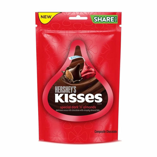 HERSHEYS KISSES SPECIAL DARK N ALMOND 100.8GM