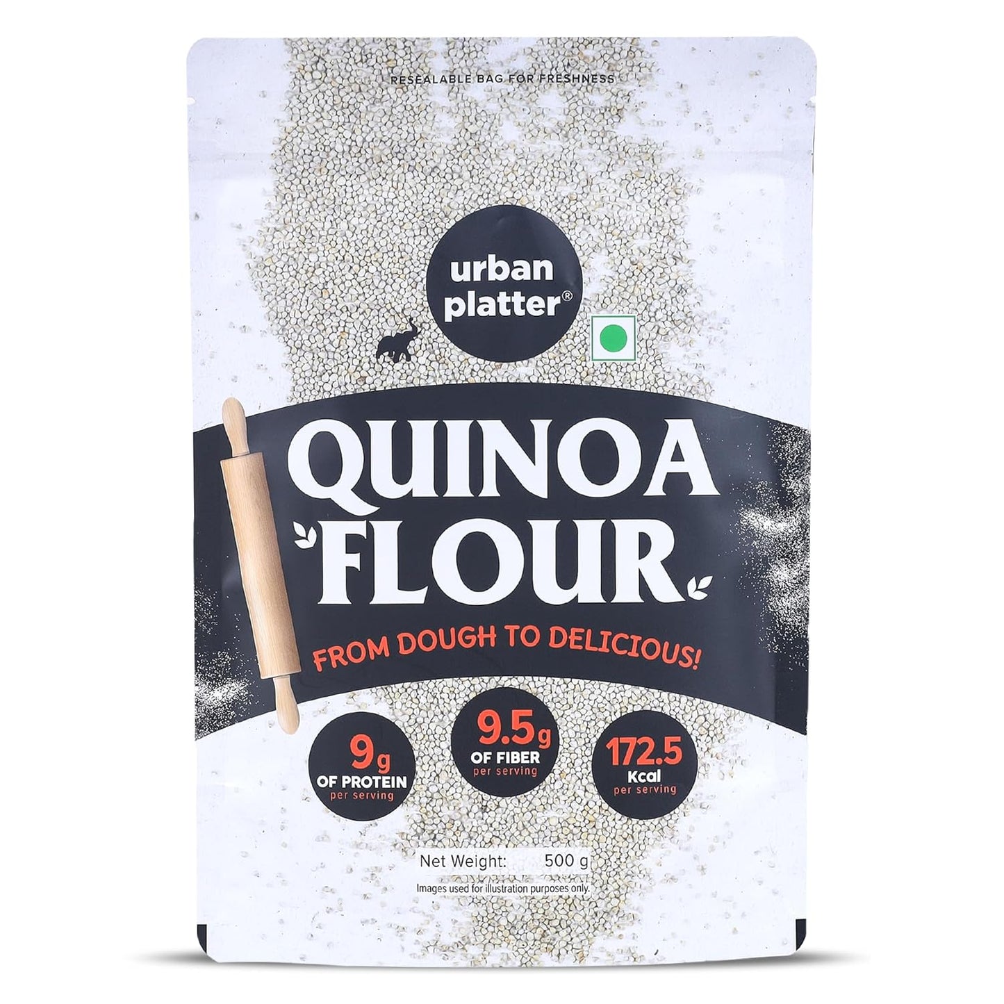 URBAN PLATTER WHITE QUINOA FLOUR 500 GM