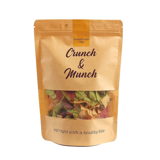 CRUNCH AND MUNCH ROASTED VEGGIE CHIPS 150GM