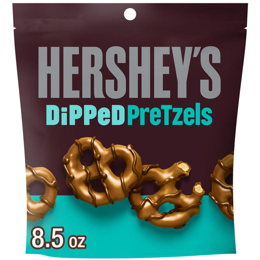 HERSHEYS DIPPED CHOCOLATE PRETZELS 240 GM