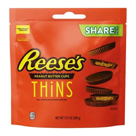 REESES PEANUT BUTTER CUPS THINS 208 GM