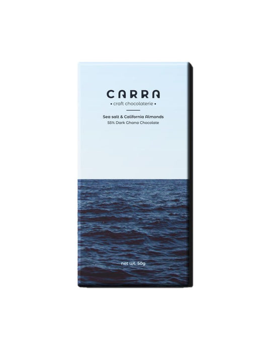 Carra Sea Salt And California Almonds 55 dark 50 gm