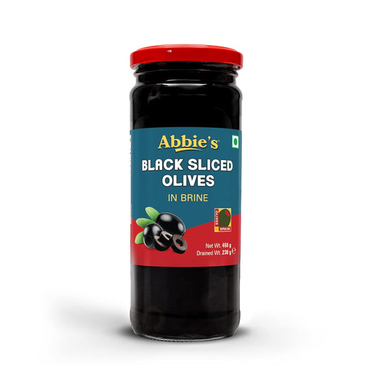 Abbies Black Olives Sliced 450 GM