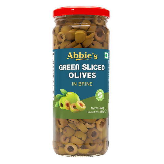 Abbies Green Olives Sliced 450 gm