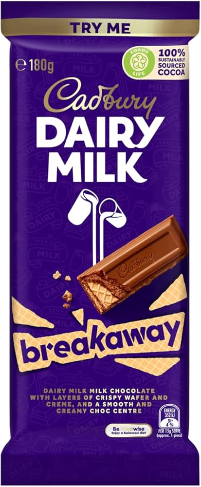 CADBURY DAIRY MILK BREAKAWAY 180 GM