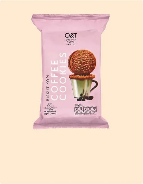 O AND T GOURMET TREATS COFFEE COOKIES 12 PCS 105 GM