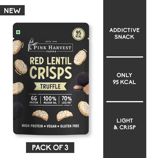 PINK HARVEST RED LENTIL CRISPS TRUFFLE VEGAN 25 GM
