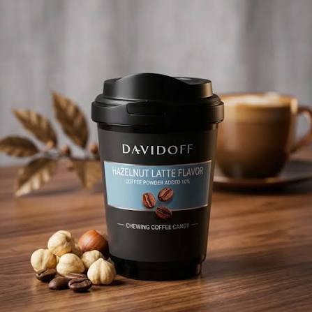 DAVIDOFF HAZELNUT LATTE FLAVOR CHEWING COFFEE CANDY 50 GM
