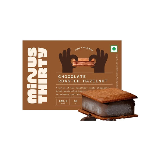 MINUS 30 CHOCOLATE ROASTED HAZELNUT VEGAN AND GLUTEN FREE SANDWICH 50 GM