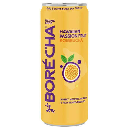 BORECHA HAWAIIAN PASSION FRUIT KOMBUCHA 330 ML