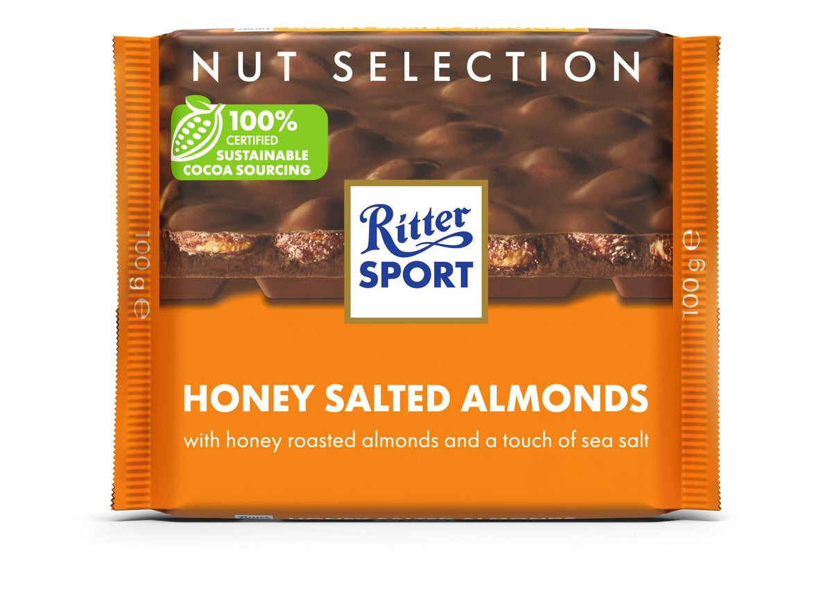 RITTER SPORT HONEY SALTED ALMONDS 100GM