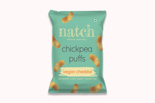 NATCH CHICKPEA PUFFS VEGAN CHEDDAR 65 GM