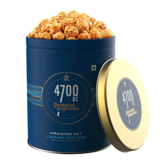 4700BC MINI TIN HIMALAYAN SALT CARAMEL POPCORN 125 GM