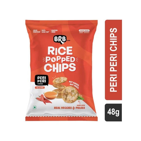 BRB RICE POPPED CHIPS PERI PERI HOT AND SPICY 48GM