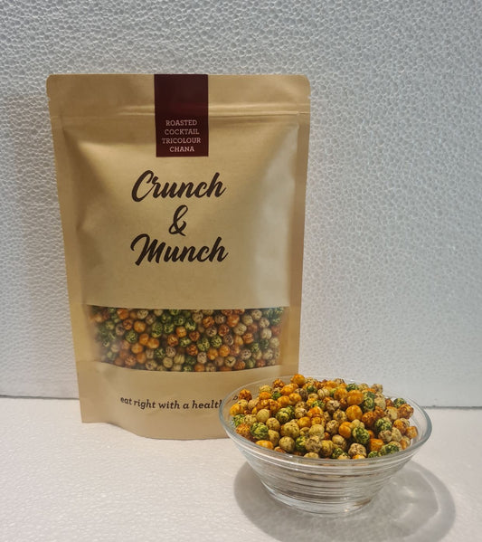 CRUNCH AND MUNCH ROASTED TRICOLOUR CHANA 250 GM