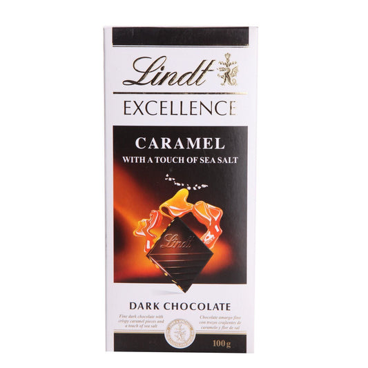 LINDT EXCELLENCE CARAMEL DARK CHOCOLATE100GM