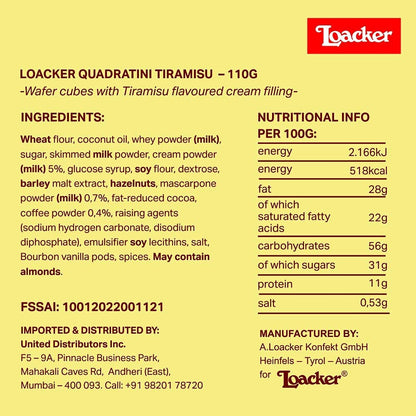 LOACKER TIRAMISU 110 GM