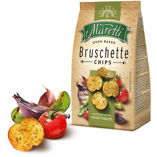 MARETTI BRUSCHETTE CHIPS VEGETABLE 70GMS