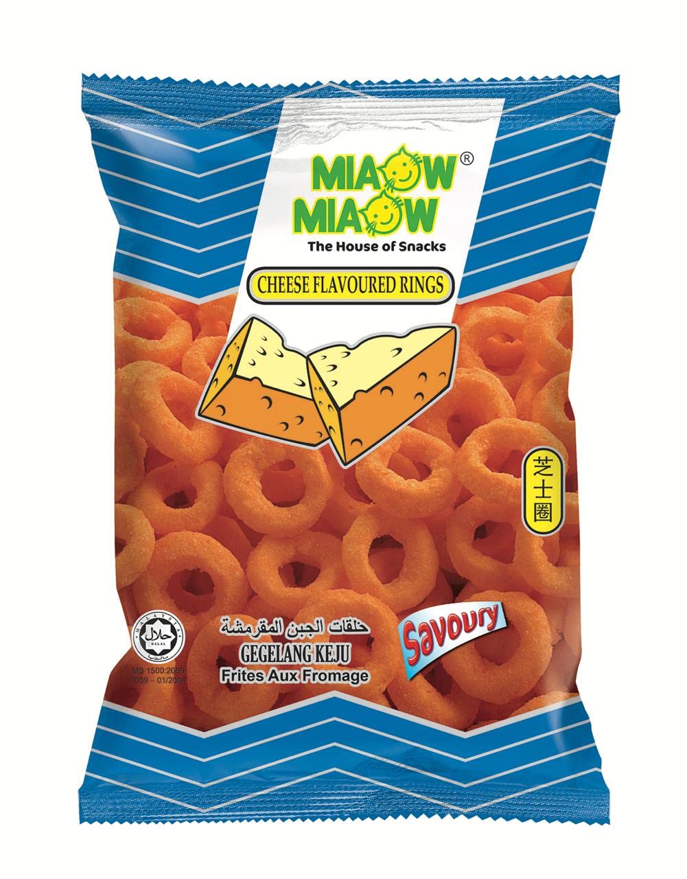 MIAOW MIAOW CHEESE RINGS SAVOURY 60 GM