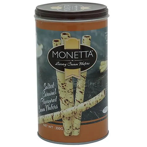 MONETTA SALTED CARAMEL FLAVOURED CREME WAFERS 300GM