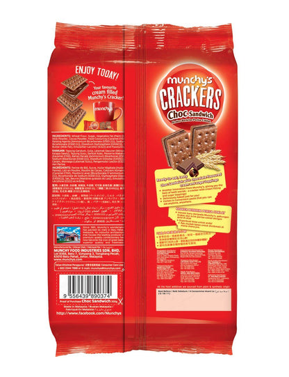 MUNCHYS CHOCOLATE SANDWICH CRACKERS 300GMS