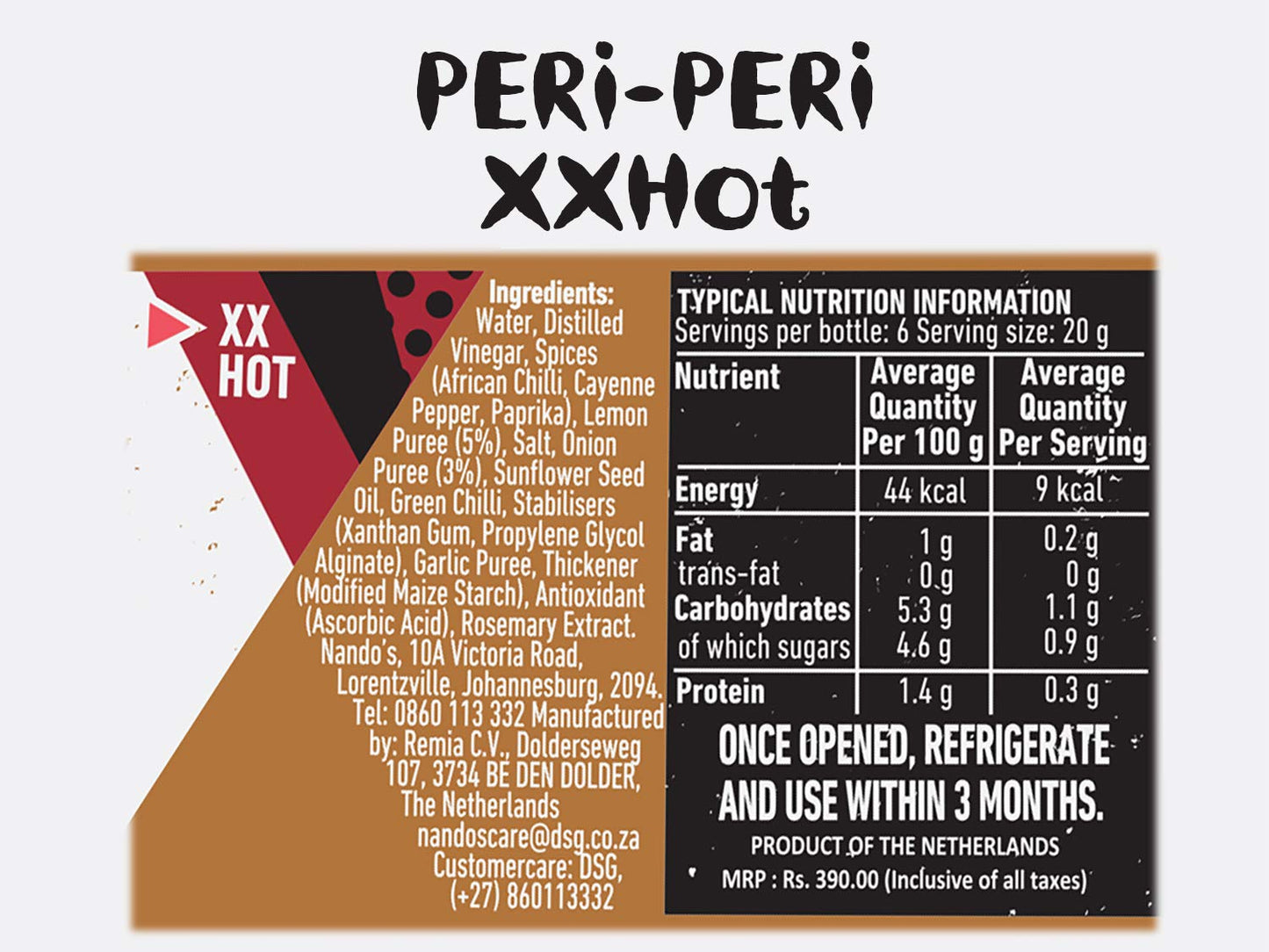 NANDOS XX HOT PERI PERI 125 GM