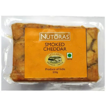 NUTORAS SMOKED CHEDDAR CHEESE 200GM