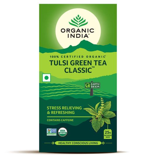 ORGANIC INDIA TULSI GREEN TEA CLASSIC 43.5 GM