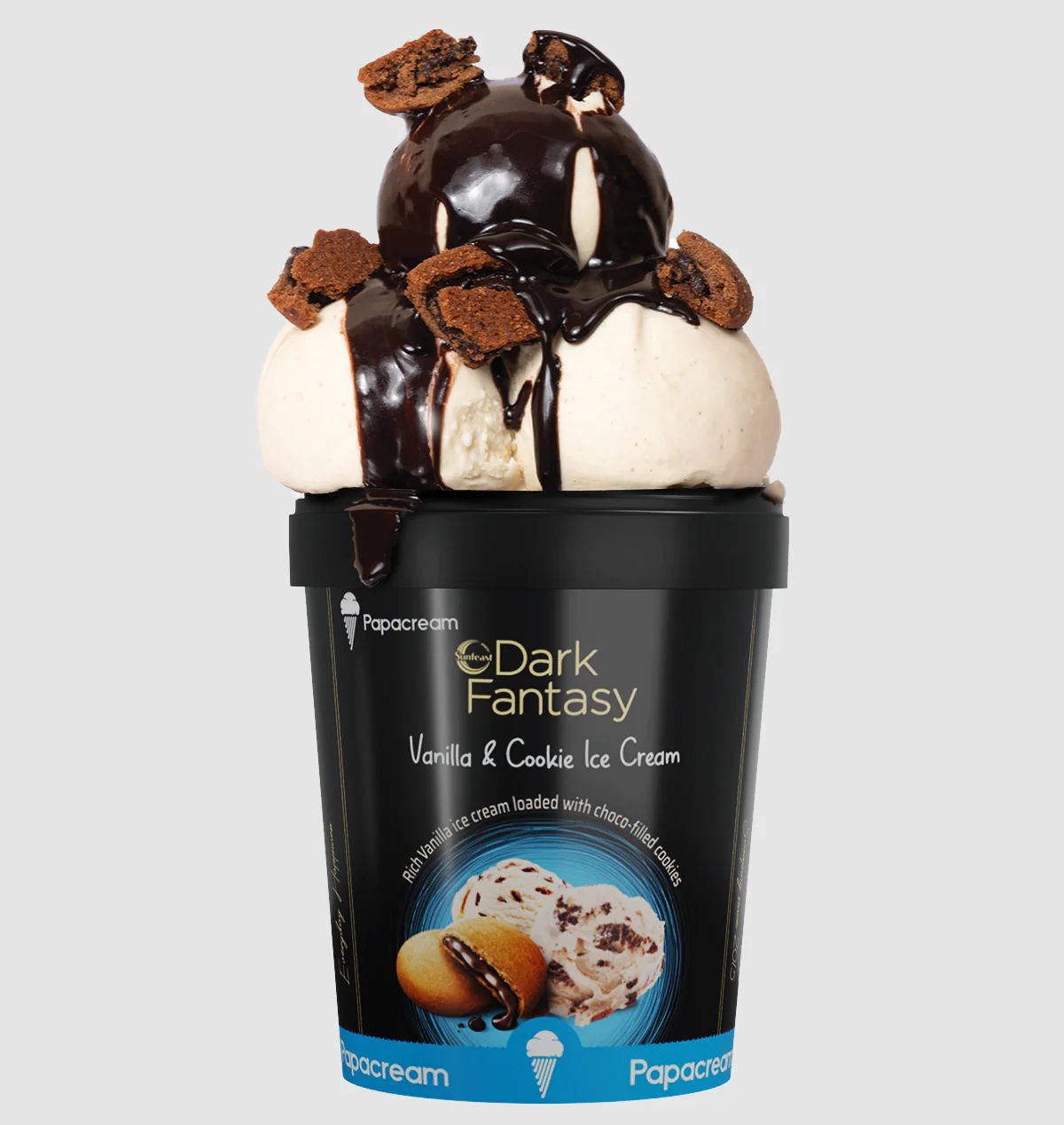 PAPACREAM DARK FANTASY VANILA AND COOKIS FANTASY 500 GM