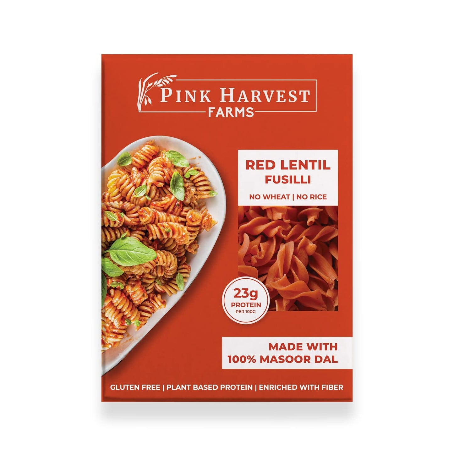 PINK HARVEST GLUTEN FREE RED LENTIL FUSILLI 200 GM