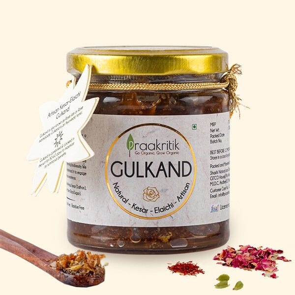 PRAAKRITIK GULKAND NATURAL KESAR ELAICHI 250 GM