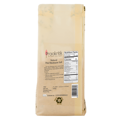 PRAAKRITIK HIMALAYAN PINK SALT 500 GM