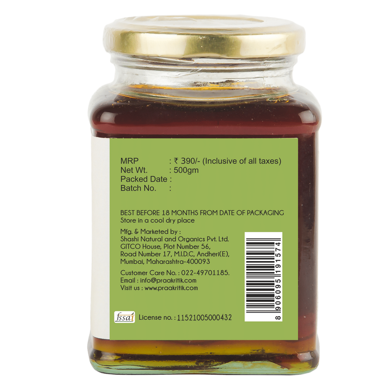 PRAAKRITIK WILD FOREST HONEY 500 GM