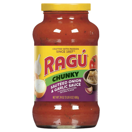 RAGU CHUNKY SAUTEED ONION GARLIC SAUCE 680G