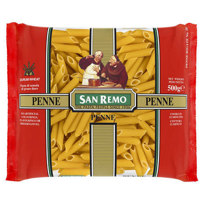 SAN REMO PENNE PASTA DURUM WHEAT 500GM