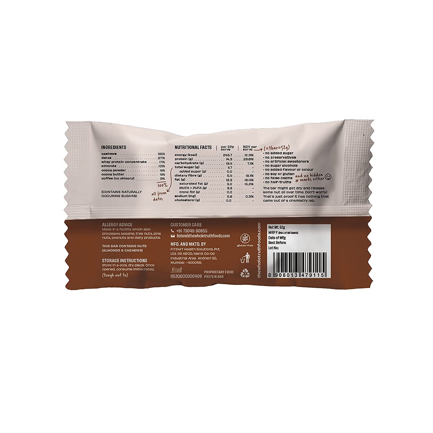 THE WHOLE TRUTH COFFEE COCOA 52 GM